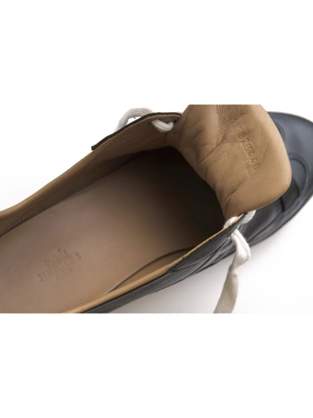 Hermes Sneakers Low Cut Leather Black Goal Low Trainers Logo